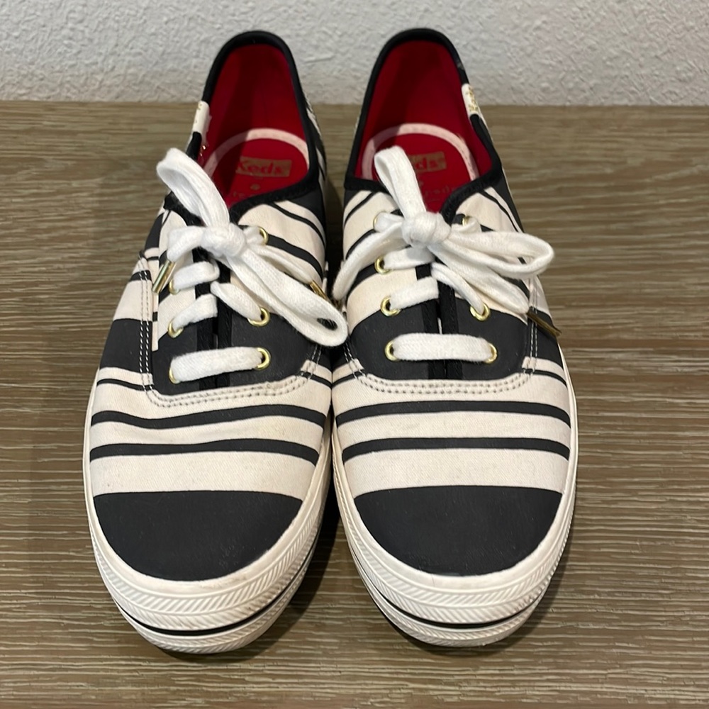 Kate Spade Triple Kicks Keds Stripe Size 8
